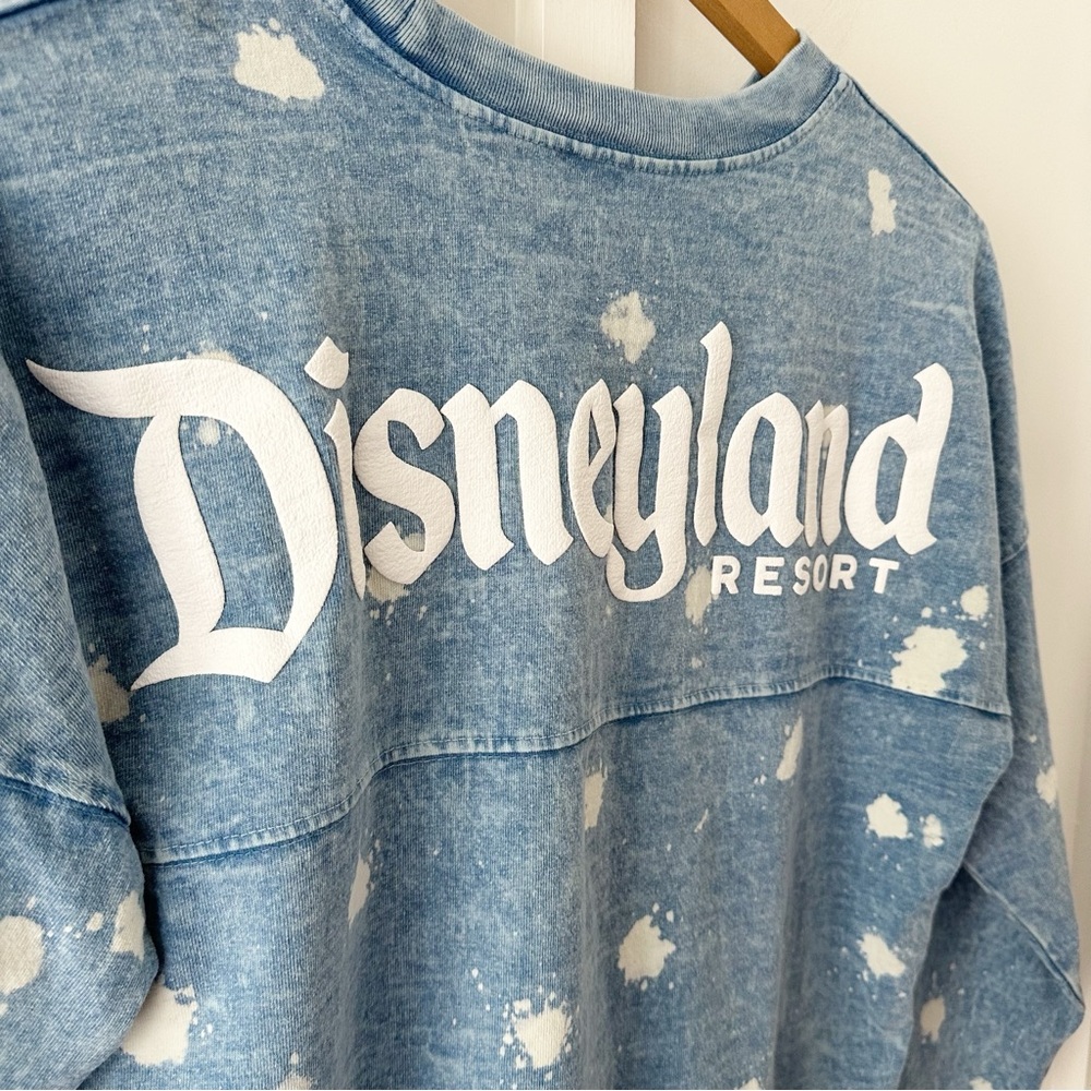 DISNEYLAND PARK blue denim bleach spirit jersey - Picture 2 of 4